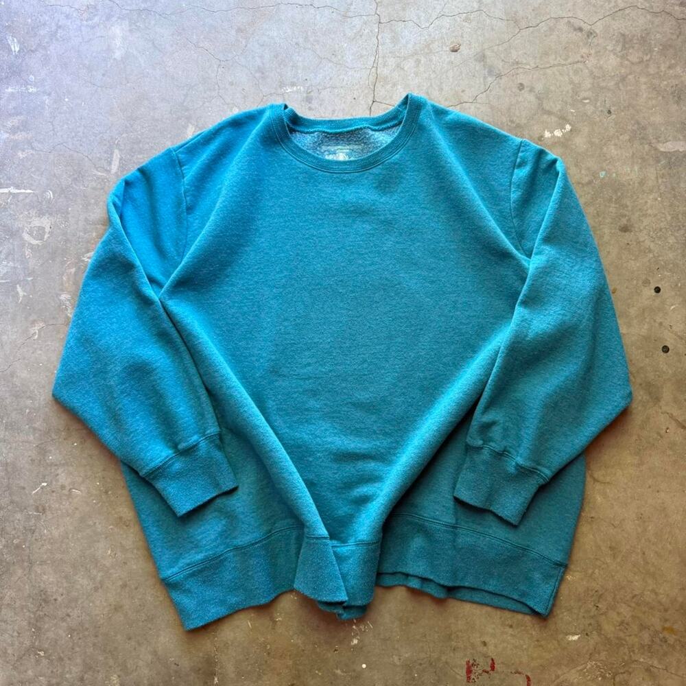 Womens fleece blue crewneck